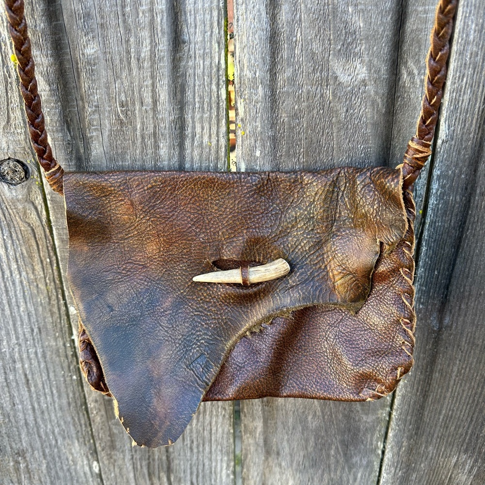 Handmade Natural Crossbody Leather Bag